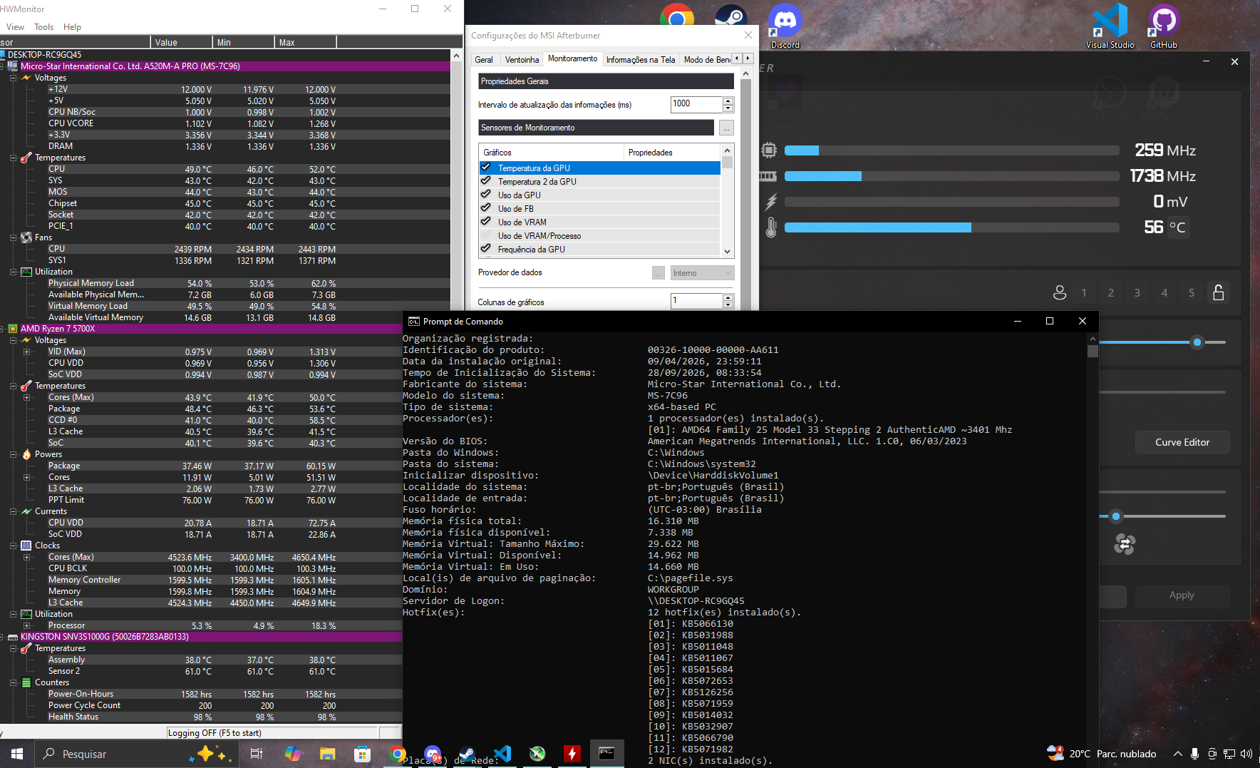 Projeto de otimização de computador